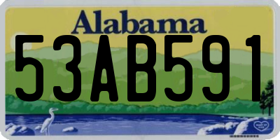 AL license plate 53AB591