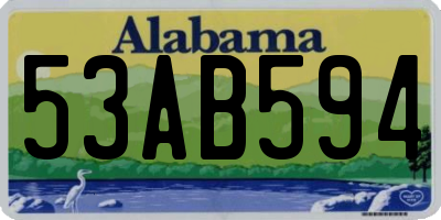 AL license plate 53AB594