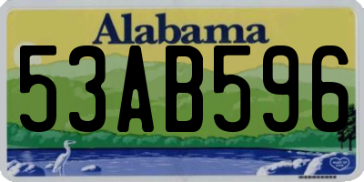 AL license plate 53AB596