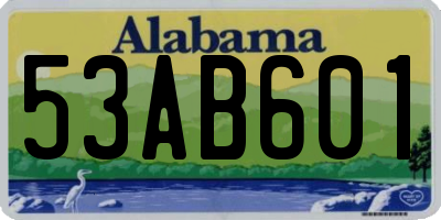 AL license plate 53AB601