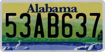 AL license plate 53AB637