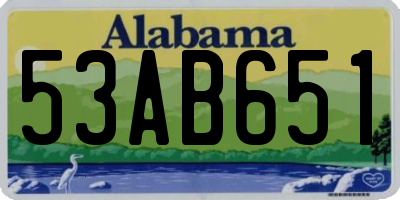 AL license plate 53AB651