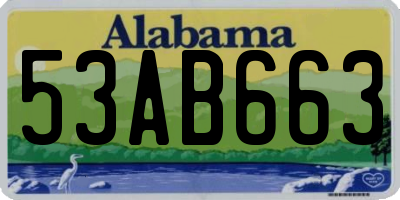 AL license plate 53AB663