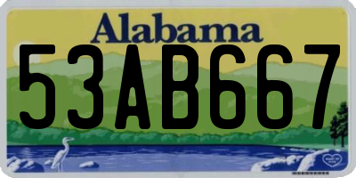 AL license plate 53AB667