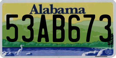 AL license plate 53AB673