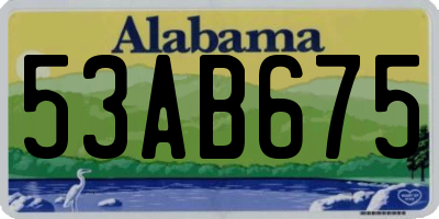 AL license plate 53AB675