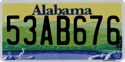 AL license plate 53AB676