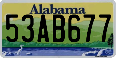 AL license plate 53AB677