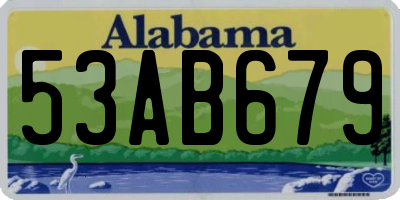 AL license plate 53AB679