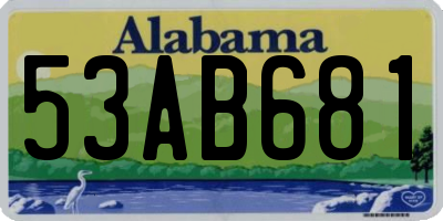 AL license plate 53AB681