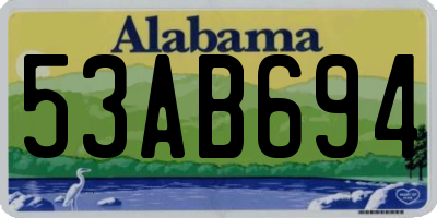 AL license plate 53AB694