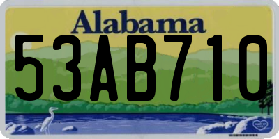 AL license plate 53AB710