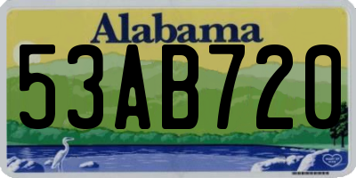 AL license plate 53AB720