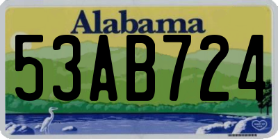 AL license plate 53AB724