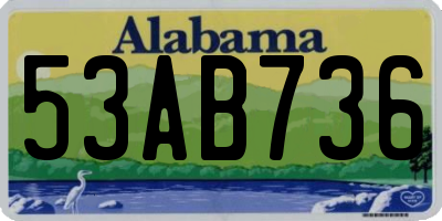 AL license plate 53AB736