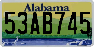 AL license plate 53AB745