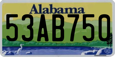 AL license plate 53AB750