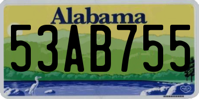 AL license plate 53AB755