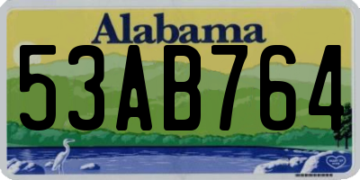 AL license plate 53AB764