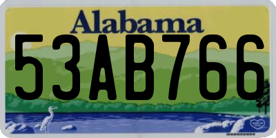AL license plate 53AB766