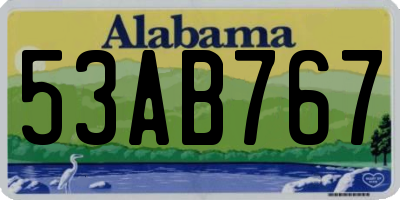 AL license plate 53AB767
