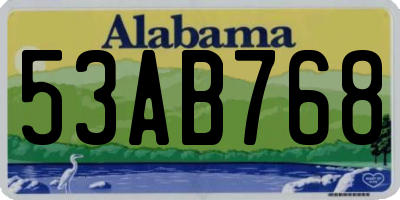 AL license plate 53AB768