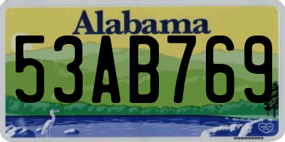 AL license plate 53AB769