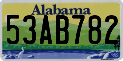 AL license plate 53AB782