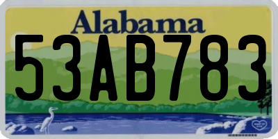 AL license plate 53AB783