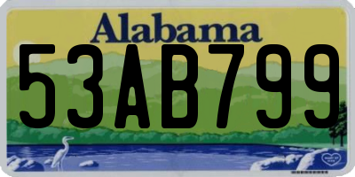 AL license plate 53AB799