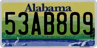 AL license plate 53AB809