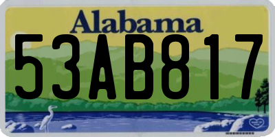 AL license plate 53AB817