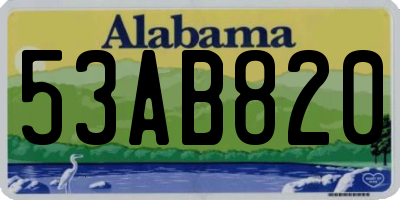 AL license plate 53AB820