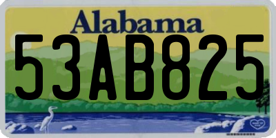 AL license plate 53AB825