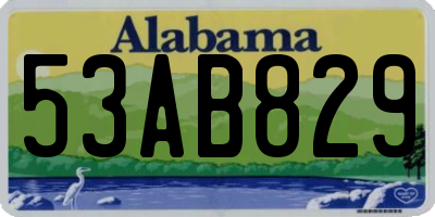 AL license plate 53AB829