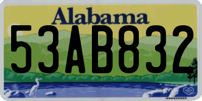 AL license plate 53AB832