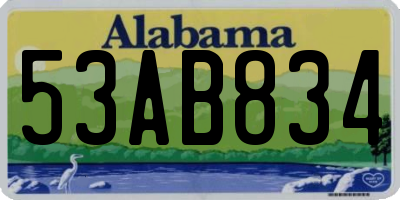 AL license plate 53AB834