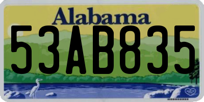 AL license plate 53AB835