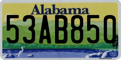 AL license plate 53AB850