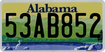 AL license plate 53AB852