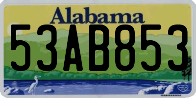 AL license plate 53AB853