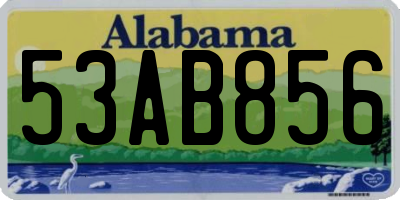 AL license plate 53AB856