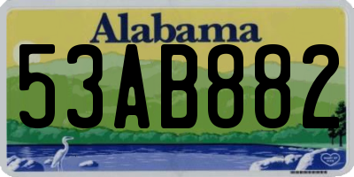 AL license plate 53AB882