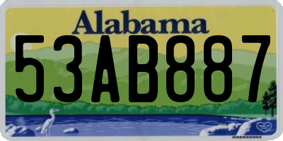 AL license plate 53AB887