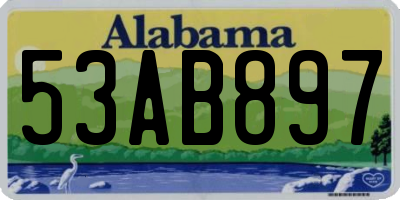 AL license plate 53AB897
