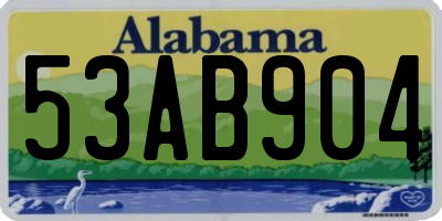 AL license plate 53AB904