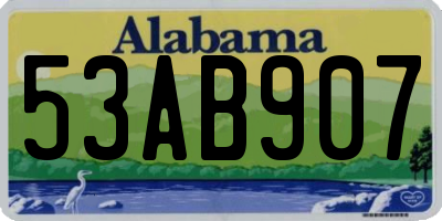 AL license plate 53AB907
