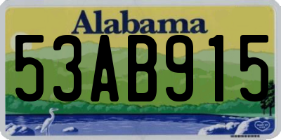 AL license plate 53AB915