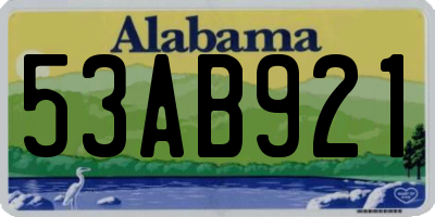 AL license plate 53AB921