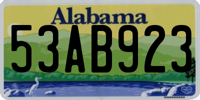 AL license plate 53AB923